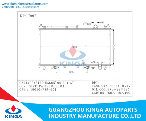 OEM 19010 - P8R - 901 Honda STEP van Honda van de Aluminiumradiator WAGEN 96 RH1 BIJ leverancier