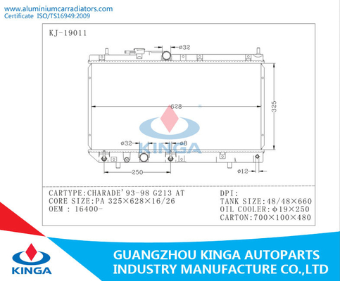 16400-87F41 BIJ Kolomradiators voor DAIHATSU-CHARADE 93-98 G213 leverancier