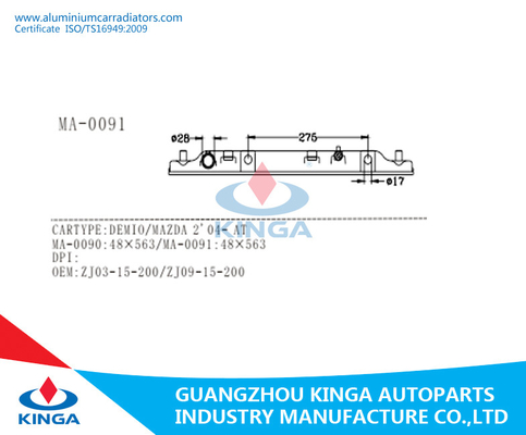 Watertank voor Mazda DEMTO/MAZDA2'04 BIJ Tank van de bodem de Plastic Radiator leverancier