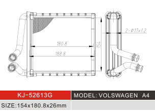 Van de Windvw van het autoaluminium Warme van het de Verwarmerwater de Hitteradiator Modelvolswagen A4 leverancier