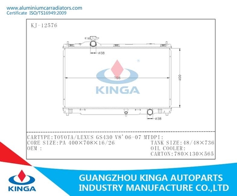 OEM de Radiatorpasvormen van Toyota van de Automobielmotordouane TOTOTA/LEXUS GS430 V8'06-07 leverancier