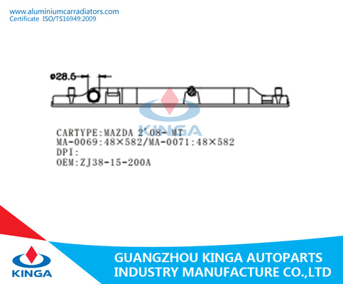 MAZDA 2 '08 OEM ZJ3815200 van de de Reparatiepa66 Radiator van de Radiator Plastic Tank het Watertank leverancier