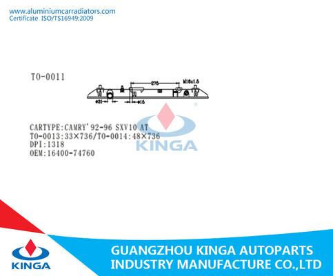 Douane CAMRY 92-94 SV40 BIJ OEM 16400-7A140 van de Radiator Plastic Tank leverancier