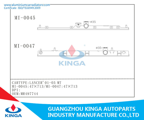 OEM MR497744 Mitsubishi Plastic de Radiatortank van de Waterreparatie voor LANSIER 2001-2005 leverancier