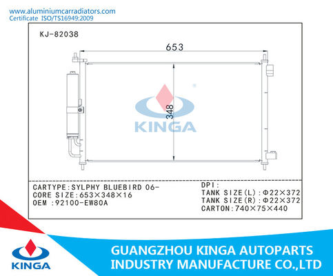 Koelsysteem Autoac condensatorsylphy SIALIA 06 OEM 92100-EW80A leverancier