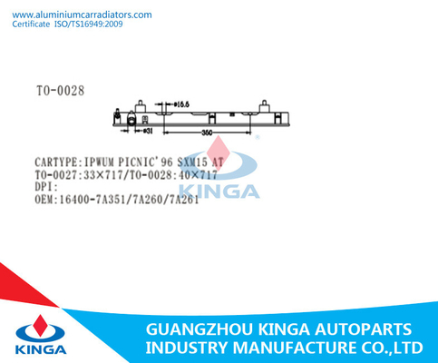 OEM de Plastic Tank van 16400-7A351/7A260/7A261Radiator voor TOYOTA IPSUM PICNIC'96 SXM15 leverancier