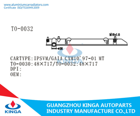 Plastic de Bodemtank van de radiatortank voor de Radiator van TOYOTA IPSVM GAIA CXM10'97-01MT leverancier
