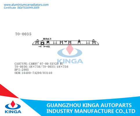 De Plastic Tank van de afzetradiator voor Met water gekoelde MT van Toyota Camry'97-00 Sxv20 leverancier