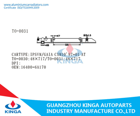 De Radiator Plastic Tank 16400-6A170 van Toyota Ipsvm Gaia CXM10 1997-2001 leverancier