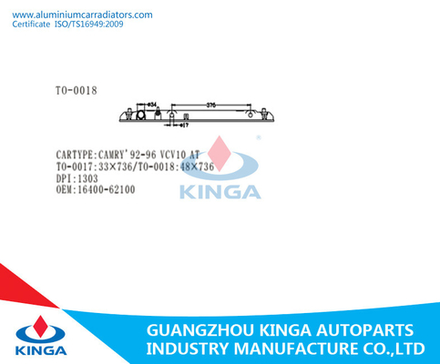 CAMRY 92-96 VCV10 BIJ OEM 16400-62100 van de Radiator Plastic Tank Bodemtank leverancier