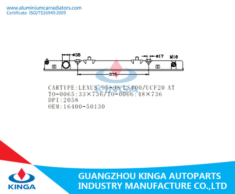 95-98 LS400/UCF20 van LEXUS BIJ Sterke OEM 16400-50130 van de Radiator Plastic Tank leverancier