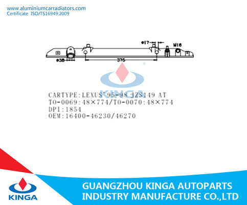 Van de Radiatorcomponenten van Toyota Lexus'95-98 JZS147 Plastic de Radiatortank leverancier