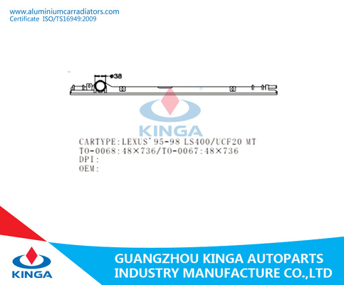 Reparatie van de radiatortank van Toyota Lexus95-98 LS400/UCF20 16400-50130 de plastic leverancier