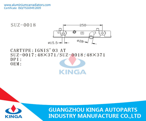 Vervang PA 66 van de Radiator Plastic Tank Plastic Radiatortank voor IGNIS 03 IN SUZUKI leverancier