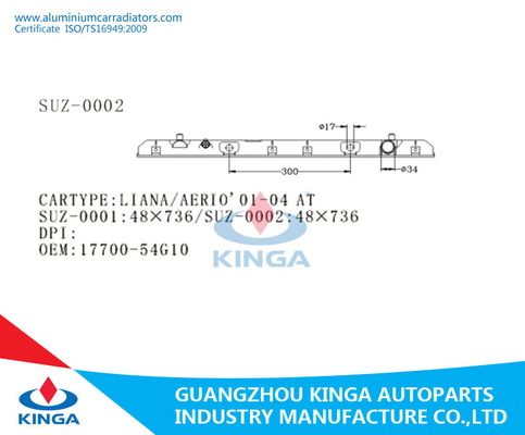 Suzuki Liana/Aerio'01-04 BIJ 17700-54G10-de Autovervangstukken van de Radiator Plastic Tank leverancier