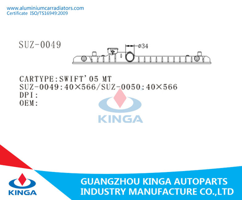 De auto vervangt soldeert Radiator Plastic Tank voor Suzuki Swift 05 MT kJ-18032 leverancier