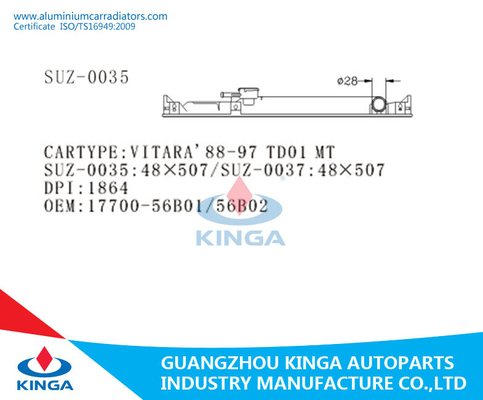 Van de de Radiator de Plastic Tank van Suzuki Vitara'88-97 TD01 van de het Koelmiddelenterugwinning Tank 17700-56B10/56B12 leverancier