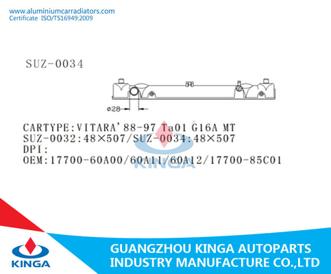 BODEM van de de Radiator de Plastic Tank 17700-60A00/60A11/60A12 van MT van VITARA'88-97 TA01 G16A leverancier