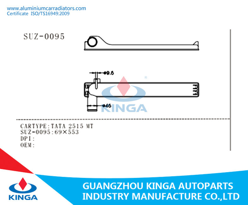 Vervang zwarte Radiator Plastic Tank voor TATA 3516 zijtank van de reparatie de plastic radiator leverancier