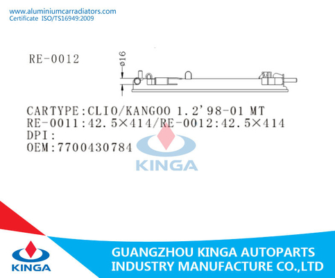 CLIO/KANGOO 1,2 ' 98-01 OEM 7700430784 van de Radiator Plastic Tank radiator zijtank leverancier