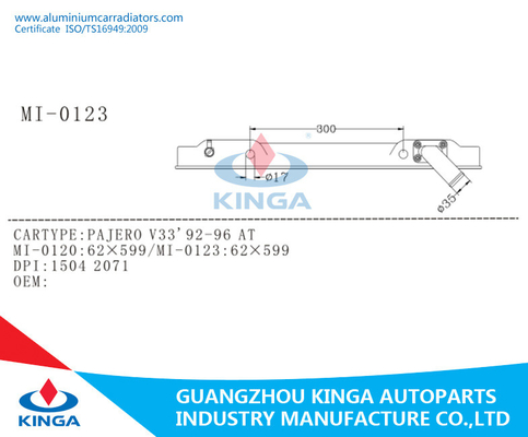 Aftermarket Mitsubishi Pajero V33'92-96 BIJ Plastiek van de de Radiatortank van MB660077 het Auto leverancier