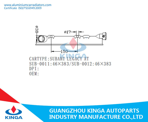 De Plastic Tank van de reparatieradiator/Plastic linkertankradiator voor SUBARU LEGACY BIJ leverancier