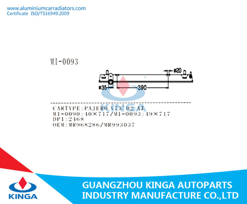 Het dragen zich Verzet Radiator tegen Plastic Tank voor PAJERO V73'02 BIJ autovervangstukken leverancier
