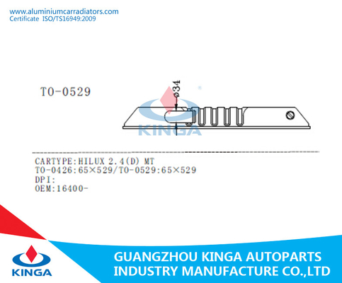 De plastic Tank van de de Tankbodem van het Radiatorbeëindigen voor Toyota Hilux 2,4 (D) MT-Radiator leverancier
