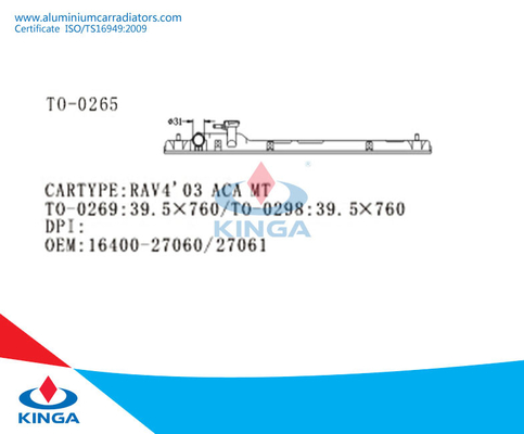 Voor van de het Waterreparatie van RAV4'98-99 SXA15G TOYOTA van de de Radiator de Hoogste Tank Vervanging 16400-7A480 leverancier