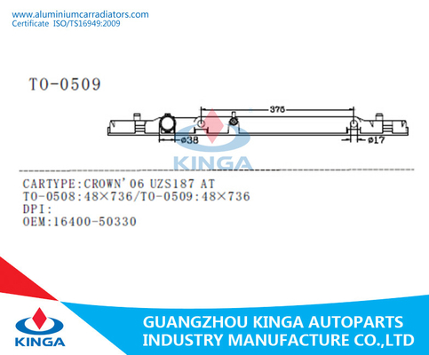 TOYOTA-KROONuzs187 Motor die Autovervangstukkenoem 16400-50330 Plastic Radiatortank koelen leverancier