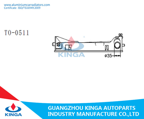 1.89* de Radiator Plastic Tank van de 15,75 duimmotor voor AVENSSIS 2.0I 16V Toyota 16400-0H120 leverancier