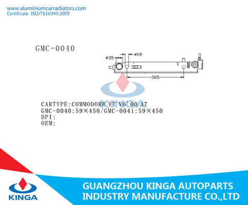 Pa66 Verlaten Radiator Plastic Tank voor Gmc-Commodorevt V6 2000 leverancier
